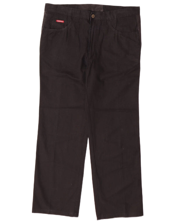 Pantaloni casual dritti da uomo Carrera W35 L28 cotone nero