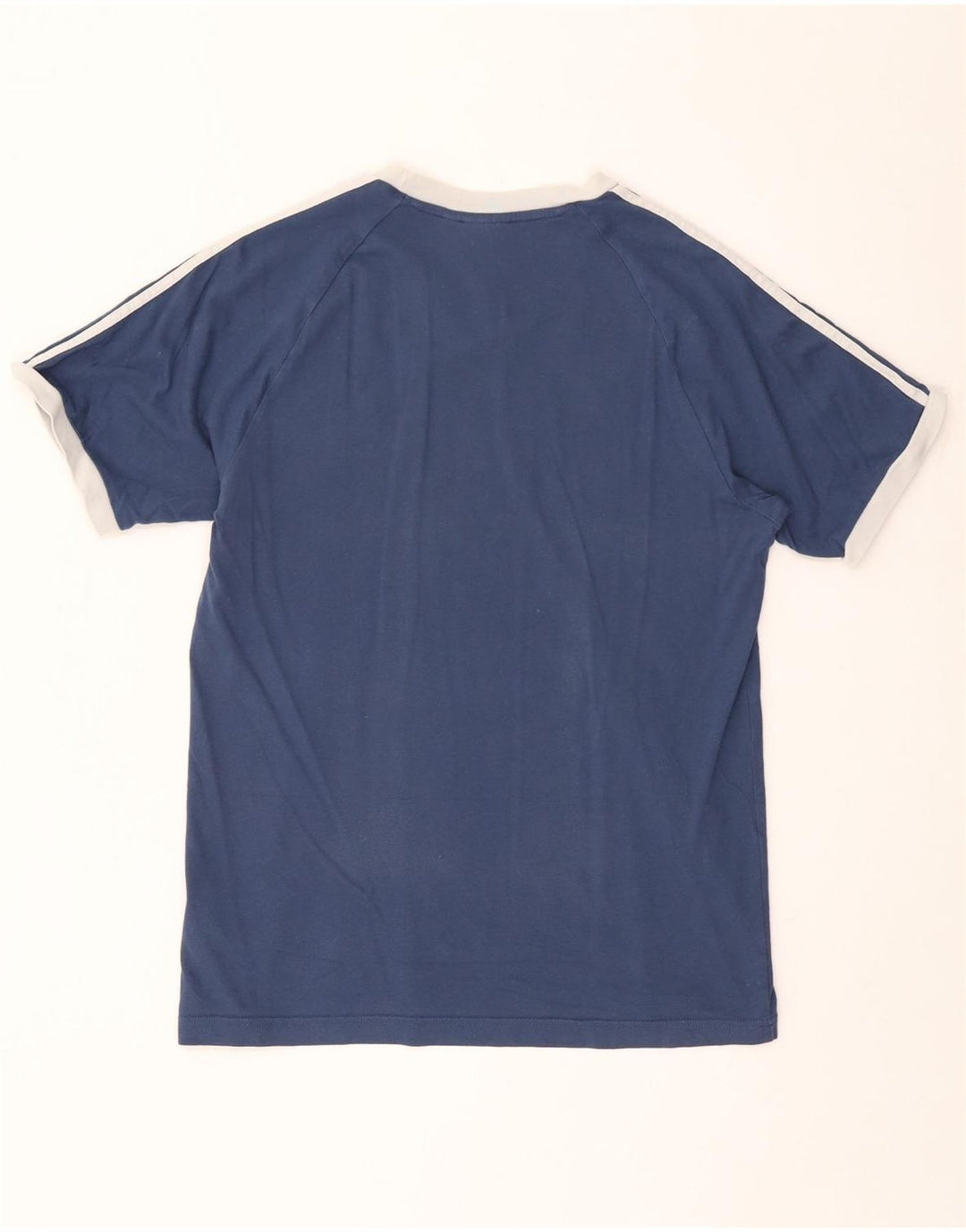 T-shirt da uomo Adidas Top media in cotone blu navy