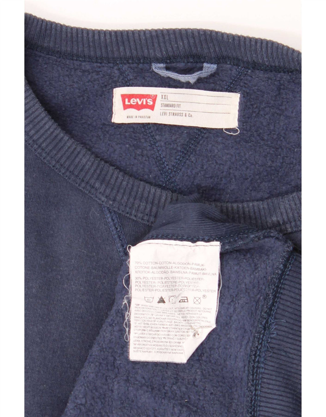 Felpa Levi's da uomo con vestibilità standard, 2XL, cotone blu navy