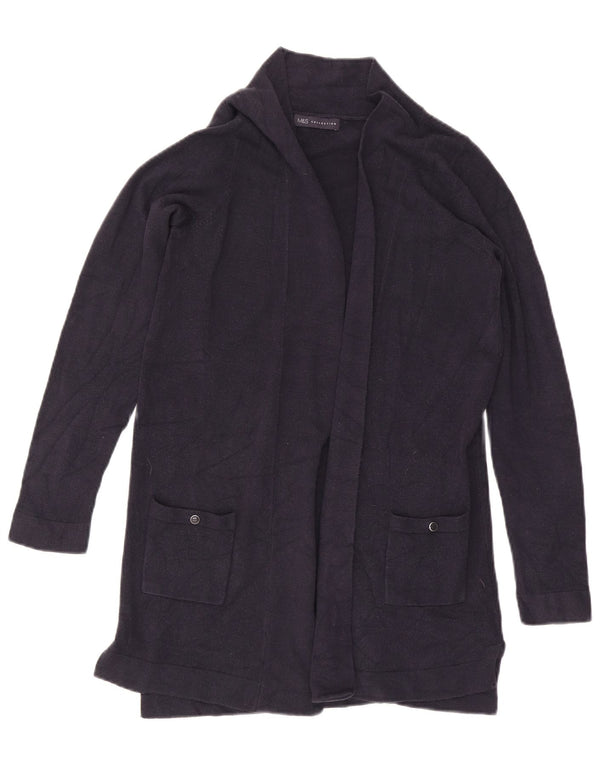 Maglione cardigan lungo da donna Marks & Spencer UK 12 medio blu navy