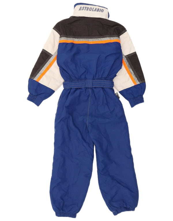 Tuta da sci grafica con cappuccio per ragazzi Astrolabio 9-10 anni Blu Colourblock