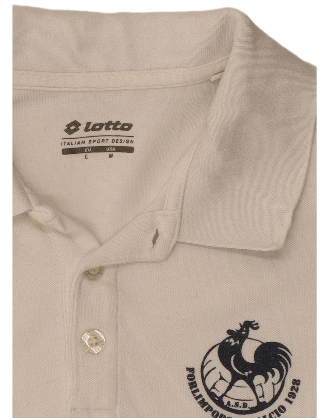 Polo grafica da uomo Lotto bianca media