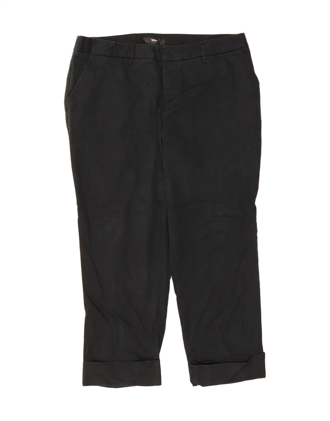 MOSSIMO Womens Straight Capri Trousers US 12 Large W32 L23 Black Cotton Vintage Mossimo and Second-Hand Mossimo from Messina Hembry 