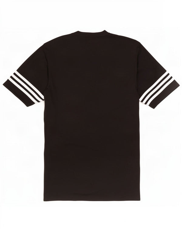 T-shirt Adidas Climalite da uomo piccola piccola in poliestere nero