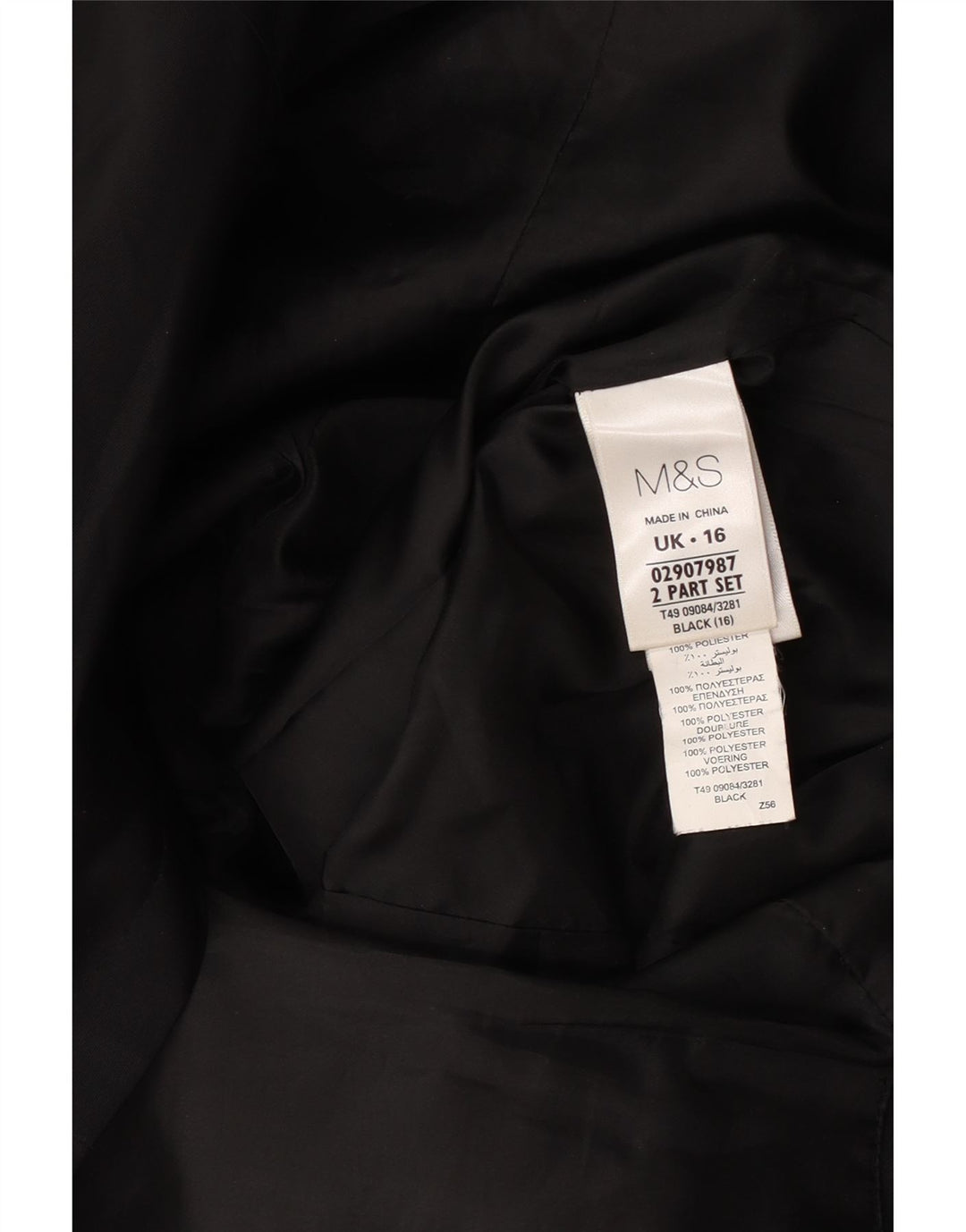 Trench da donna Marks & Spencer UK 16 grande poliestere nero