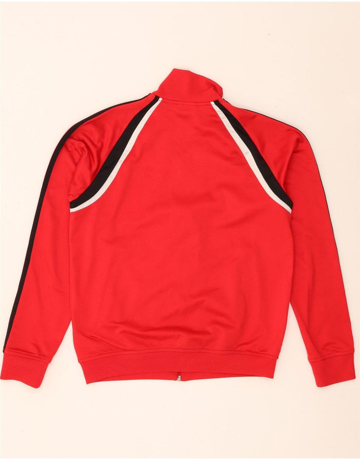 Giacca da tuta da ragazzo Adidas 15-16 anni in poliestere color block rosso