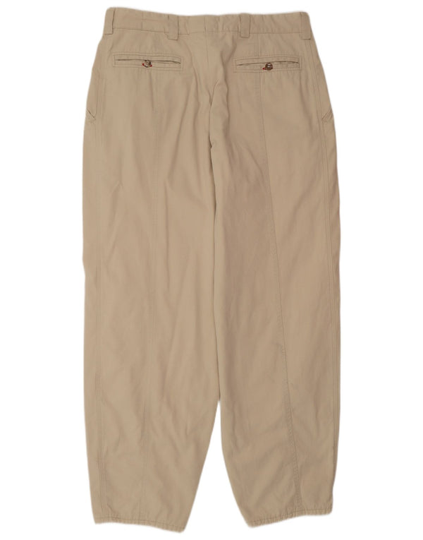 Pantaloni chino con pegging da uomo HUGO BOSS W34 L32 in cotone beige