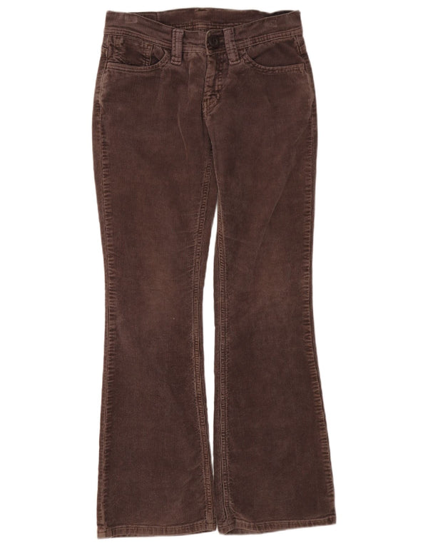 Pantaloni Levi's da donna in velluto a coste svasati W28 L30 cotone marrone