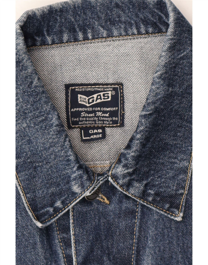 GAS Womens Denim Jacket UK 16 Large Blue Vintage Gas and Second-Hand Gas from Messina Hembry 
