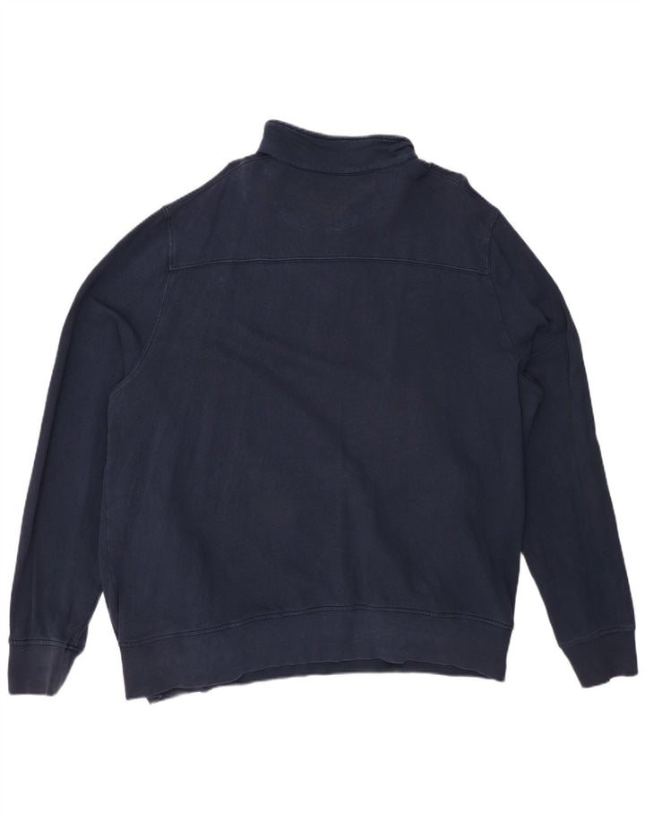 WHITE STUFF Felpa da uomo con collo alto Maglione 2XL Cotone blu navy