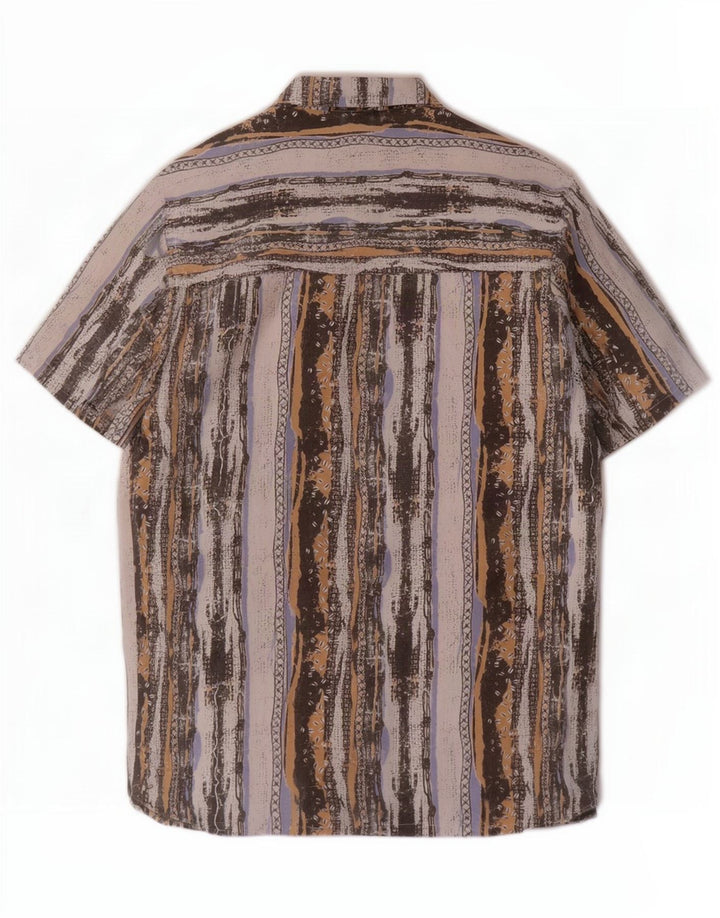 Camicia a maniche corte da uomo Beyond, grande in poliestere a righe multicolori