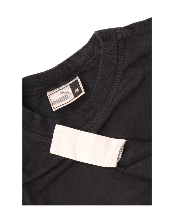 T-shirt da uomo Puma Top in cotone nero medio