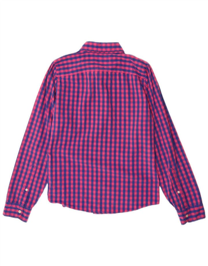 Camicia da uomo HOLLISTER in cotone a quadri rosa medio