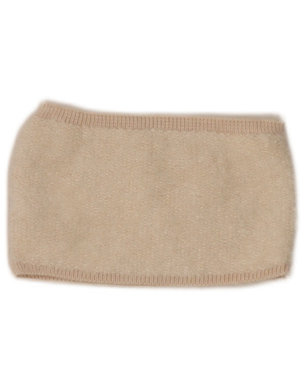 Top corto in maglia da donna Zara UK 8 piccolo in acrilico beige