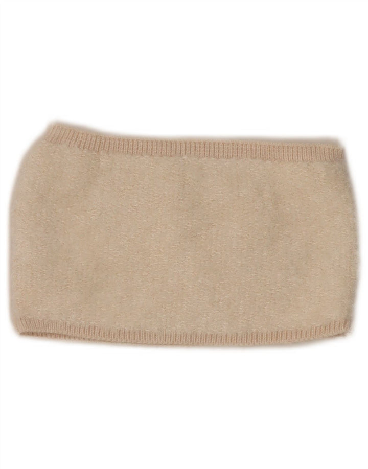 Top corto in maglia da donna Zara UK 8 piccolo in acrilico beige