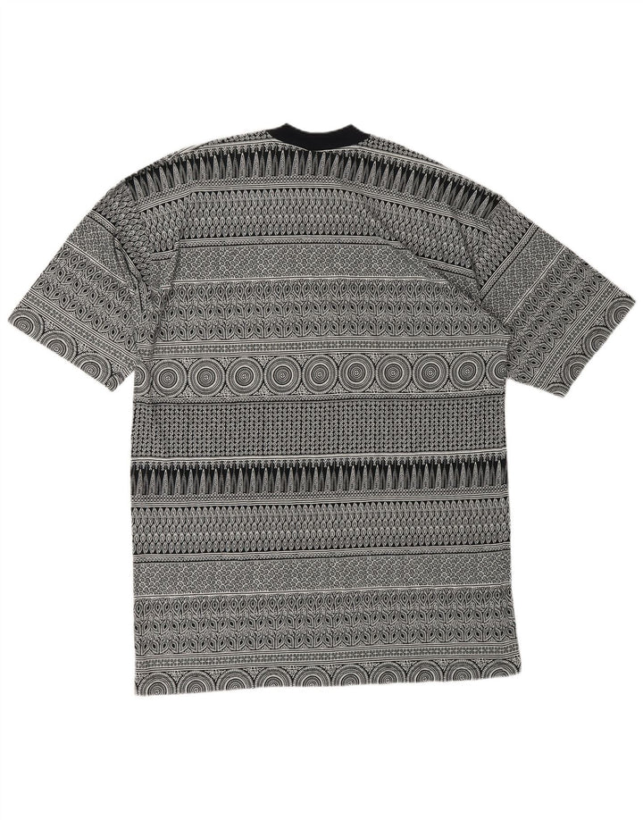 T-shirt da uomo con motivo astratto Kenzo Top 2XL Designer di cotone geometrico grigio