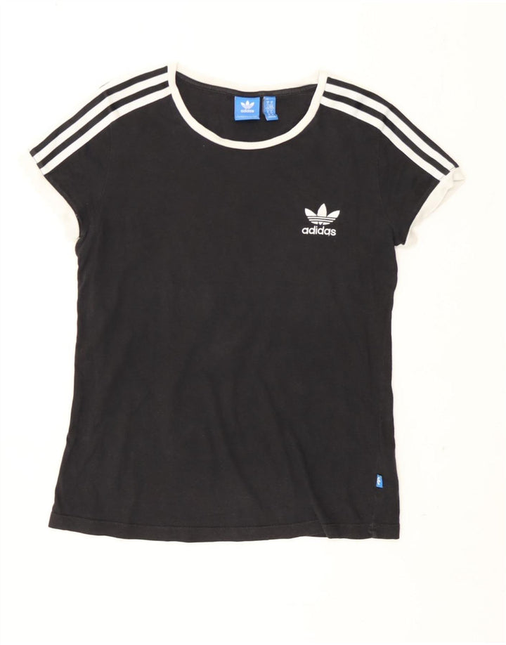 T-shirt da donna Adidas Top UK 14 cotone medio nero