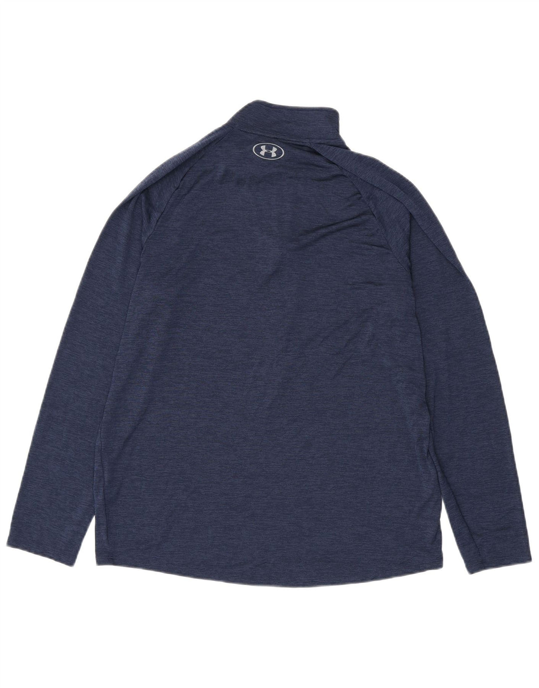 Under Armour Uomo Heat Gear Zip Collo Pullover Tuta Top Large Blu Navy