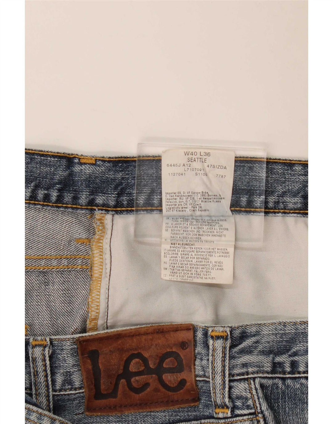 Jeans dritti da uomo Lee Seattle W40 L31 cotone blu