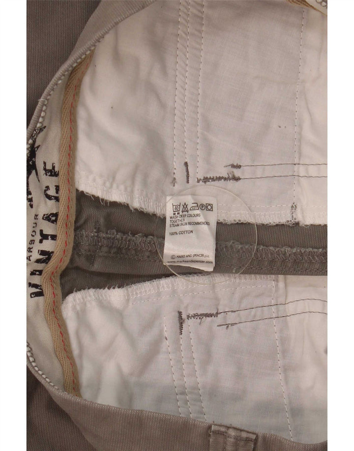 Bermuda vintage da uomo Marks & Spencer W32 in cotone grigio medio