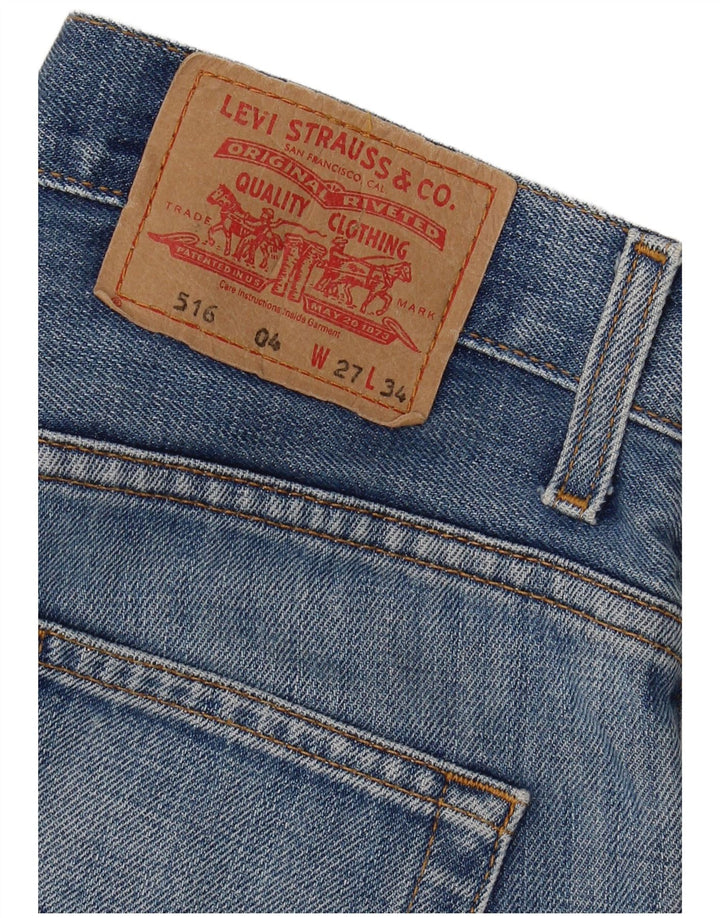Jeans Levi's Uomo 516 Cropped W27 L25 Blu