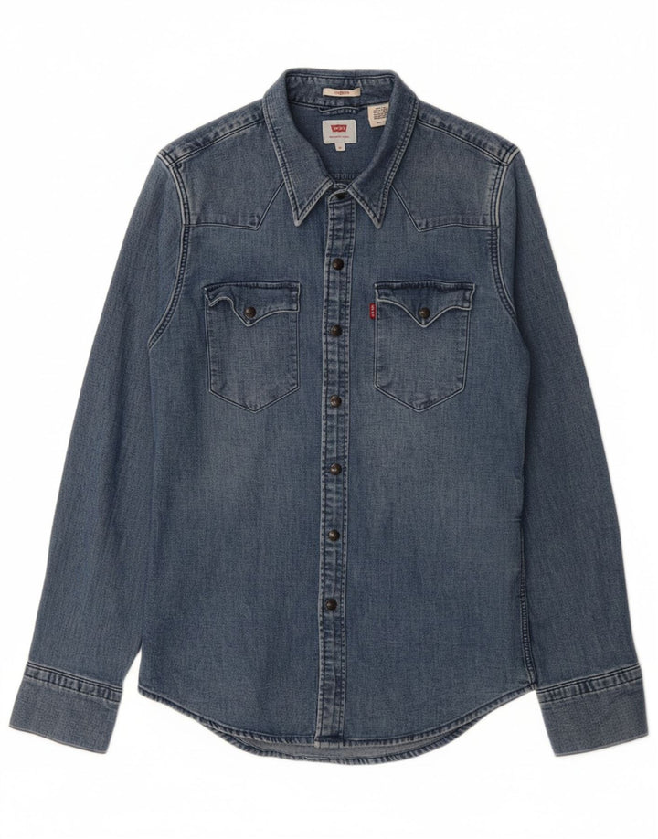 LEVI'S Mens Denim Shirt XS Blue Cotton Vintage Levi's and Second-Hand Levi's from Messina Hembry 
