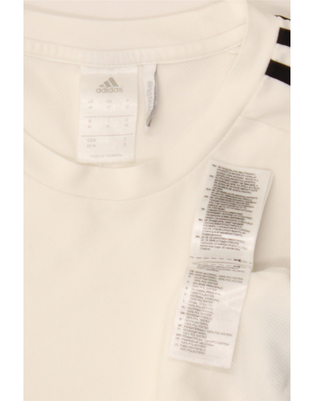 T-shirt ADIDAS da uomo Climalite Top in poliestere color block bianco medio