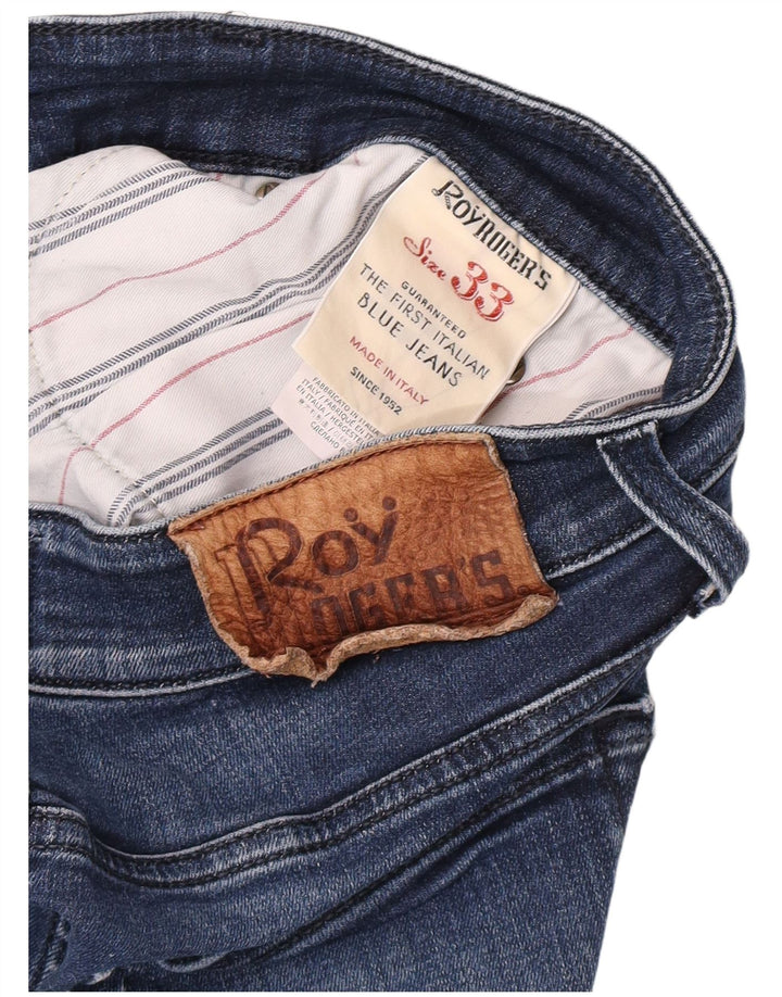 Jeans slim da uomo Roy Rogers W33 L28 cotone blu navy