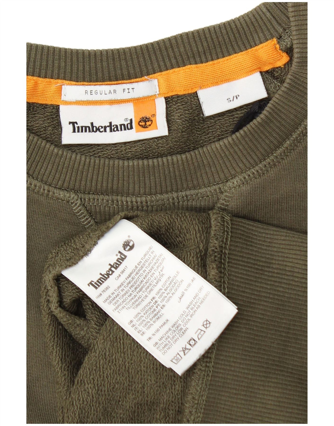 Timberland Felpa da uomo con vestibilità regolare, maglione piccolo, cotone kaki