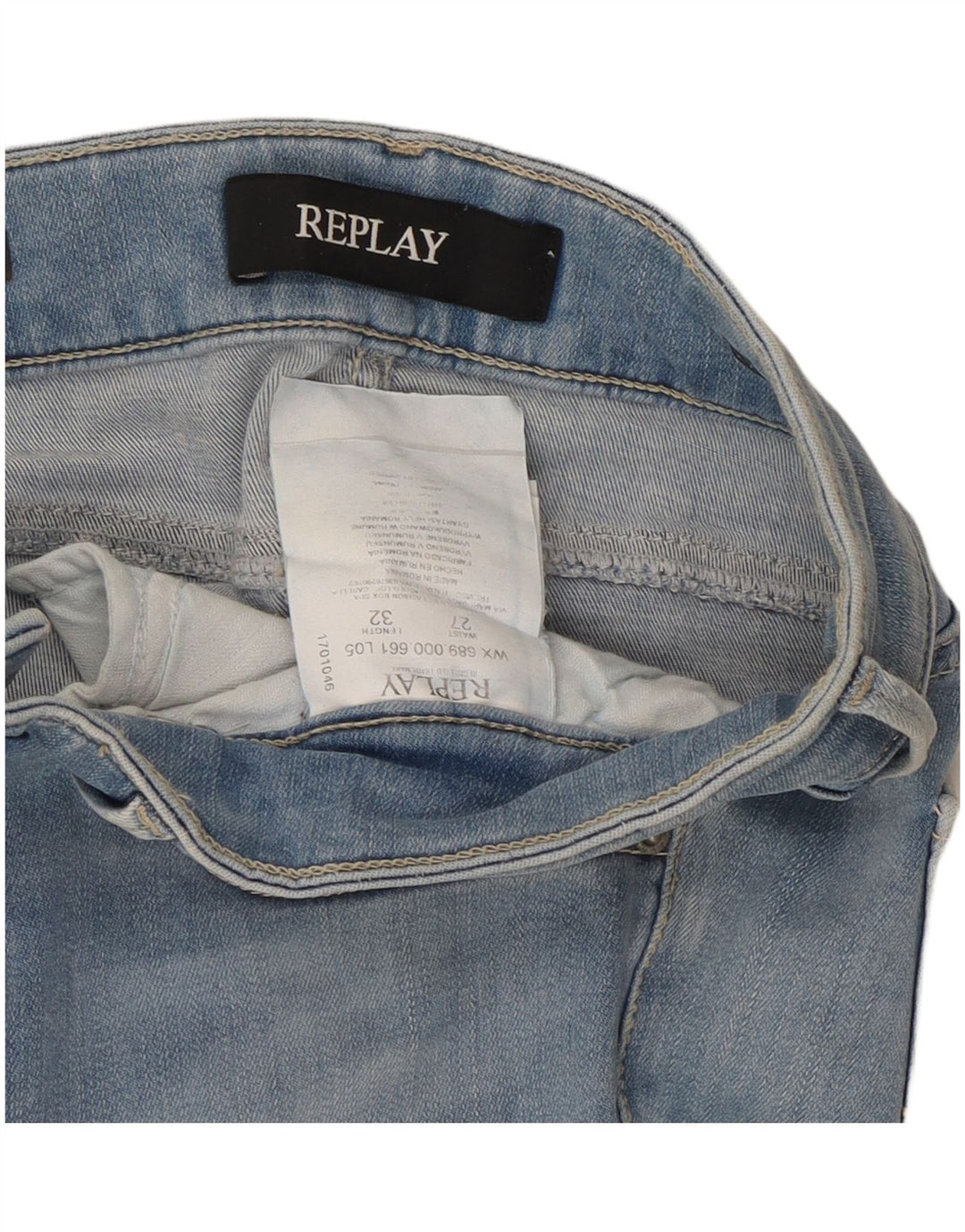 REPLAY Jeans slim da donna W27 L27 cotone blu
