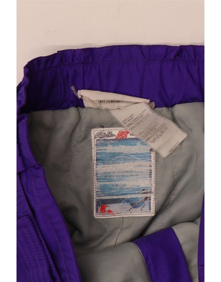 Pantaloni da sci vintage da uomo in nylon viola medio