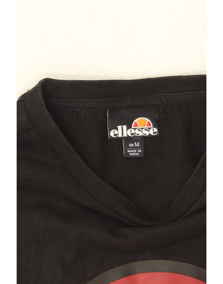 T-shirt grafica da uomo Ellesse Top nera media