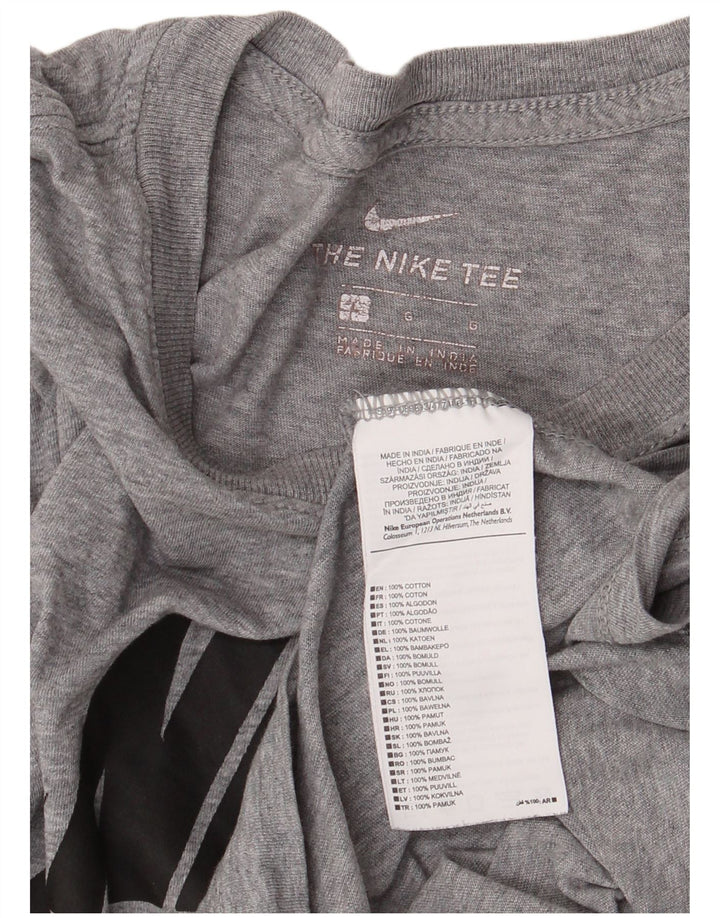 T-shirt grafica da uomo NIKE Top grande in cotone grigio