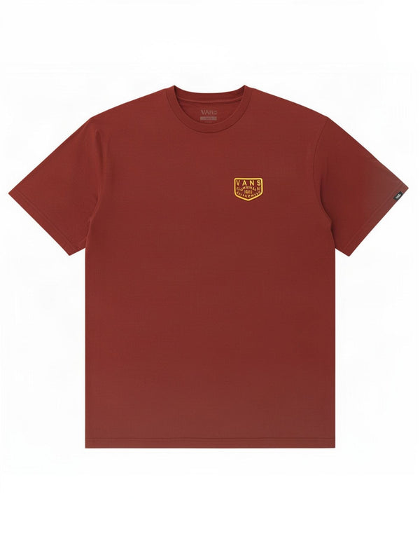 T-shirt grafica da uomo Vans Classic Fit, taglia grande, in cotone bordeaux