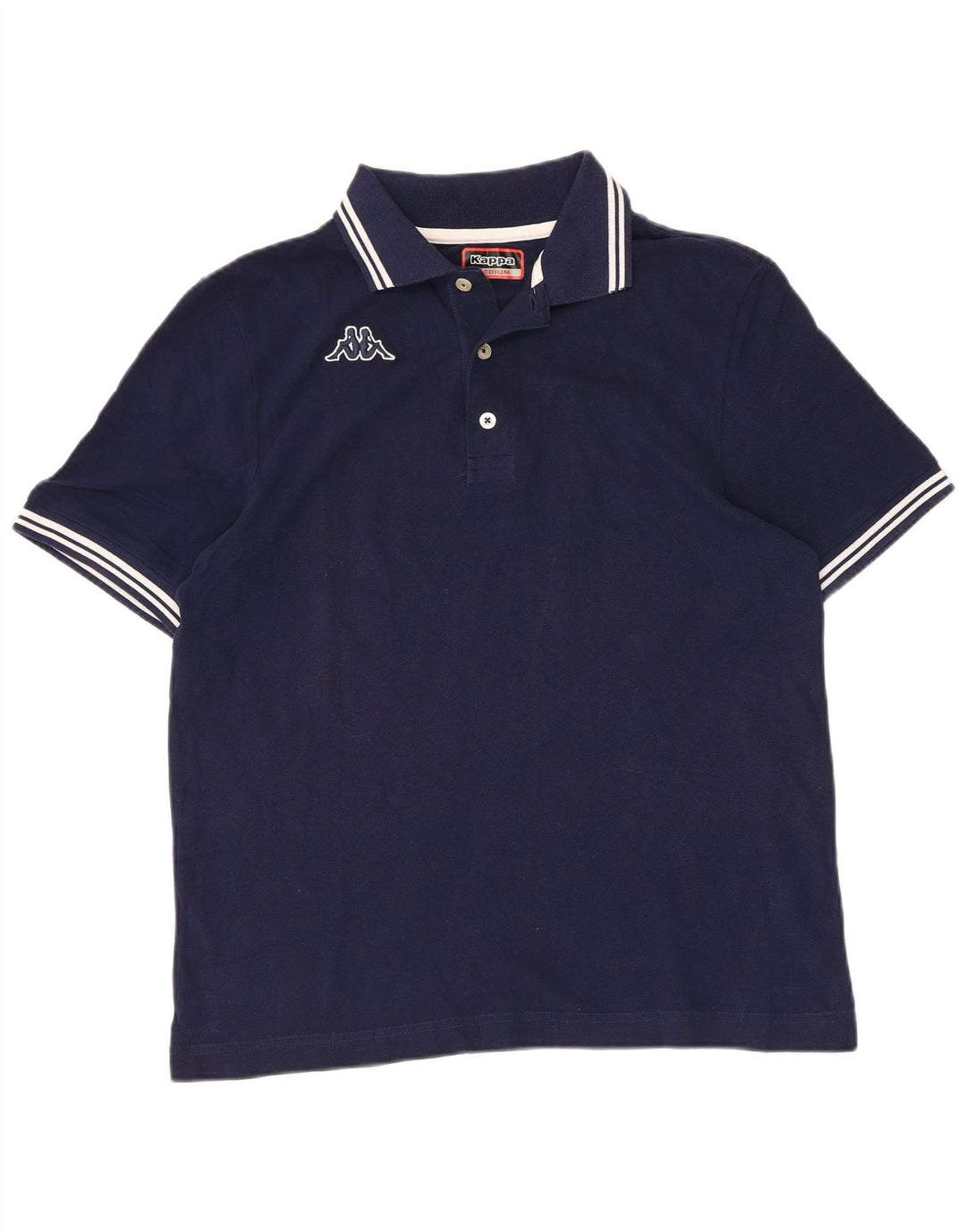 Polo Kappa Uomo Media Cotone Blu Navy