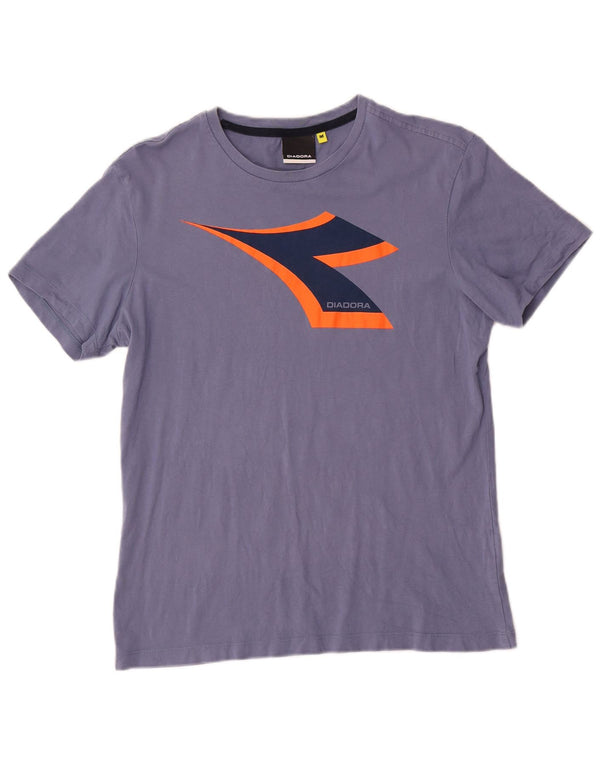 T-shirt grafica da uomo Diadora Top Blu medio