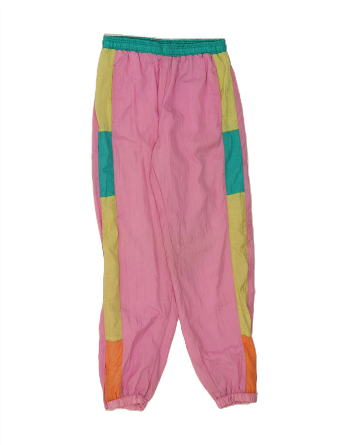 Tuta intera oversize da donna VINTAGE UK 14 Colorblock rosa medio