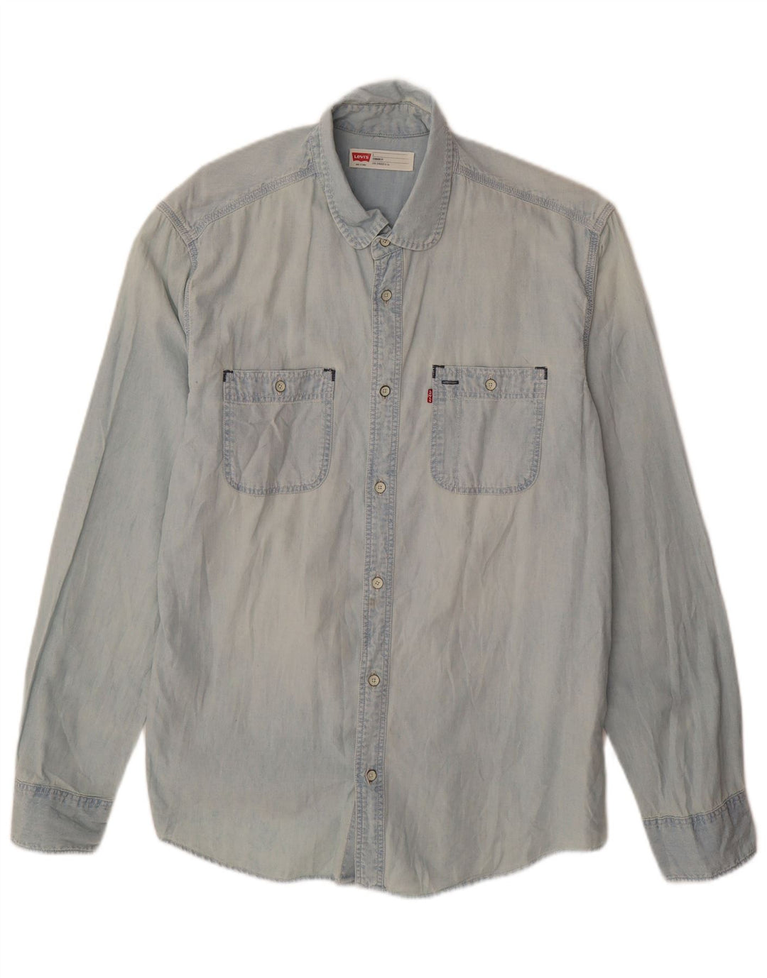 Camicia Levi's da uomo vestibilità standard in denim di grandi dimensioni in cotone blu