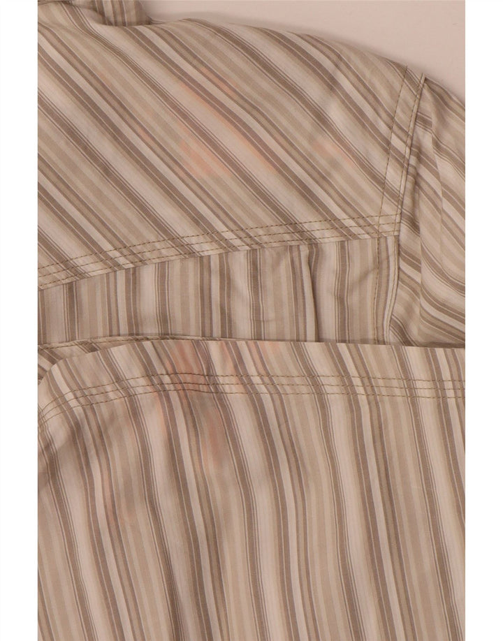 Camicia da donna SALEWA UK 10 piccolo cotone a righe beige