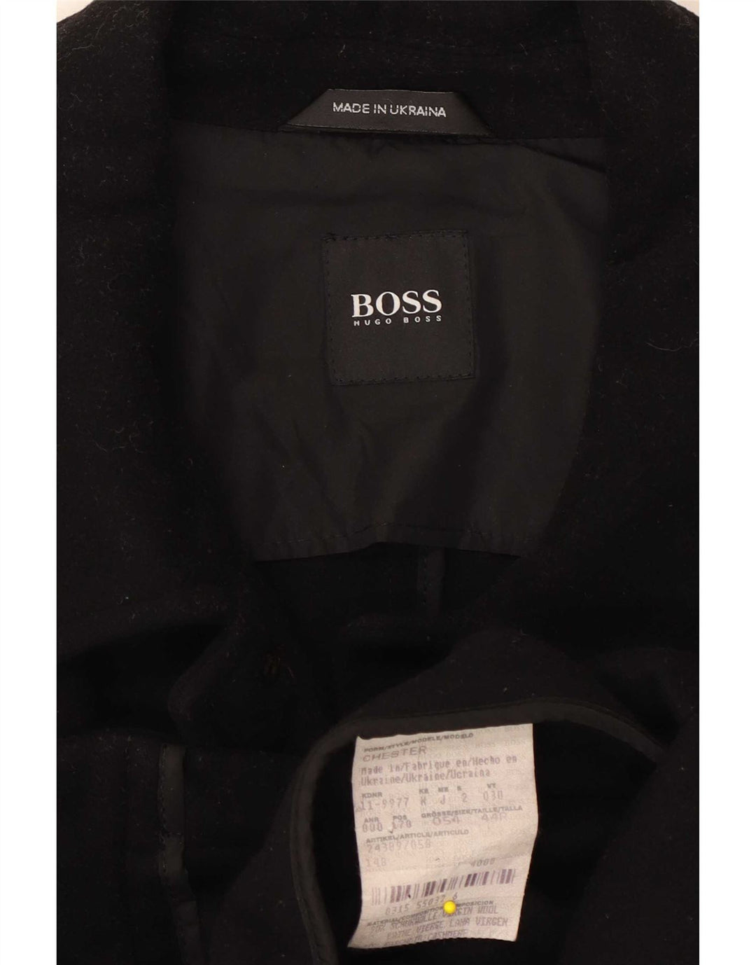 Giacca utility da uomo Hugo Boss EU 54 2XL Lana nera