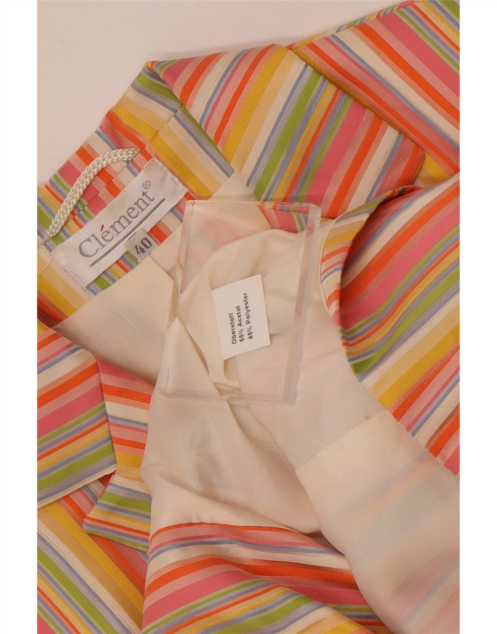 Giacca blazer da donna a 2 bottoni Clement EU 40 a righe multicolori medie
