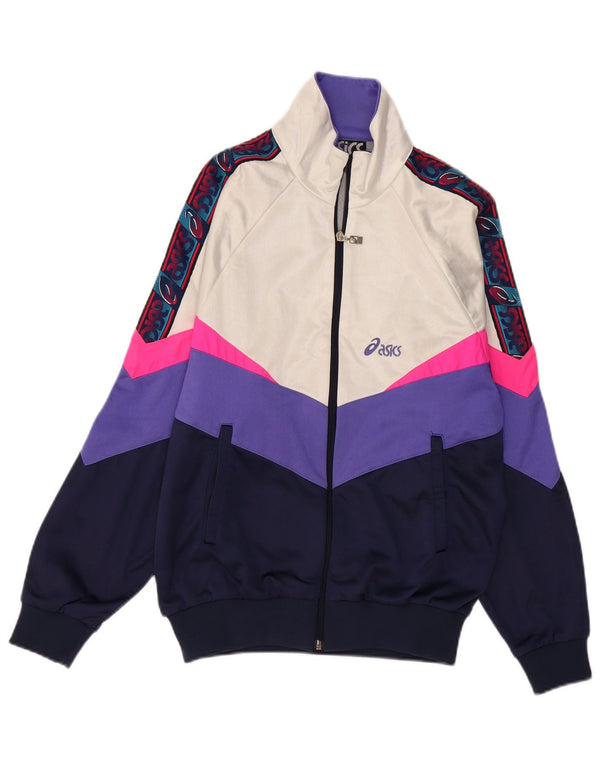 Giacca da tuta da donna ASICS IT 46 Large Blu Navy Colourblock