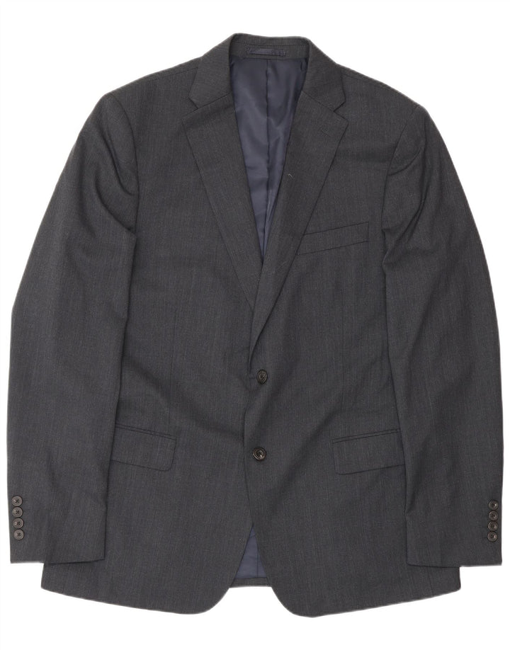 Giacca blazer a 2 bottoni da uomo John Lewis UK 44 2XL poliestere grigio