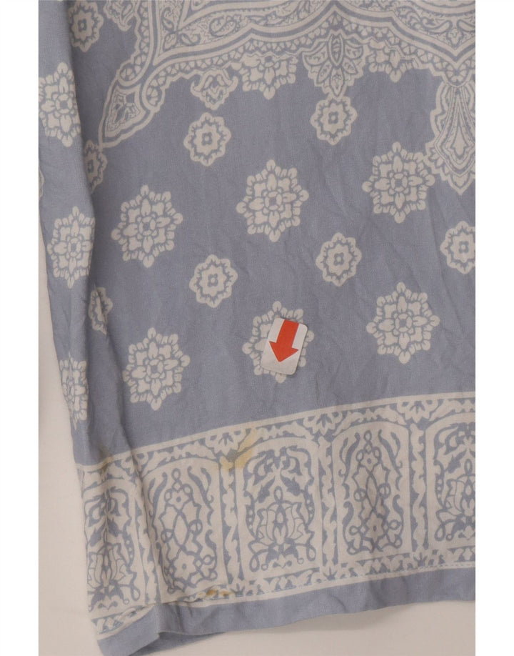 VINTAGE Womens Shirt Blouse UK 12 Medium Blue Floral Vintage Vintage and Second-Hand Vintage from Messina Hembry 