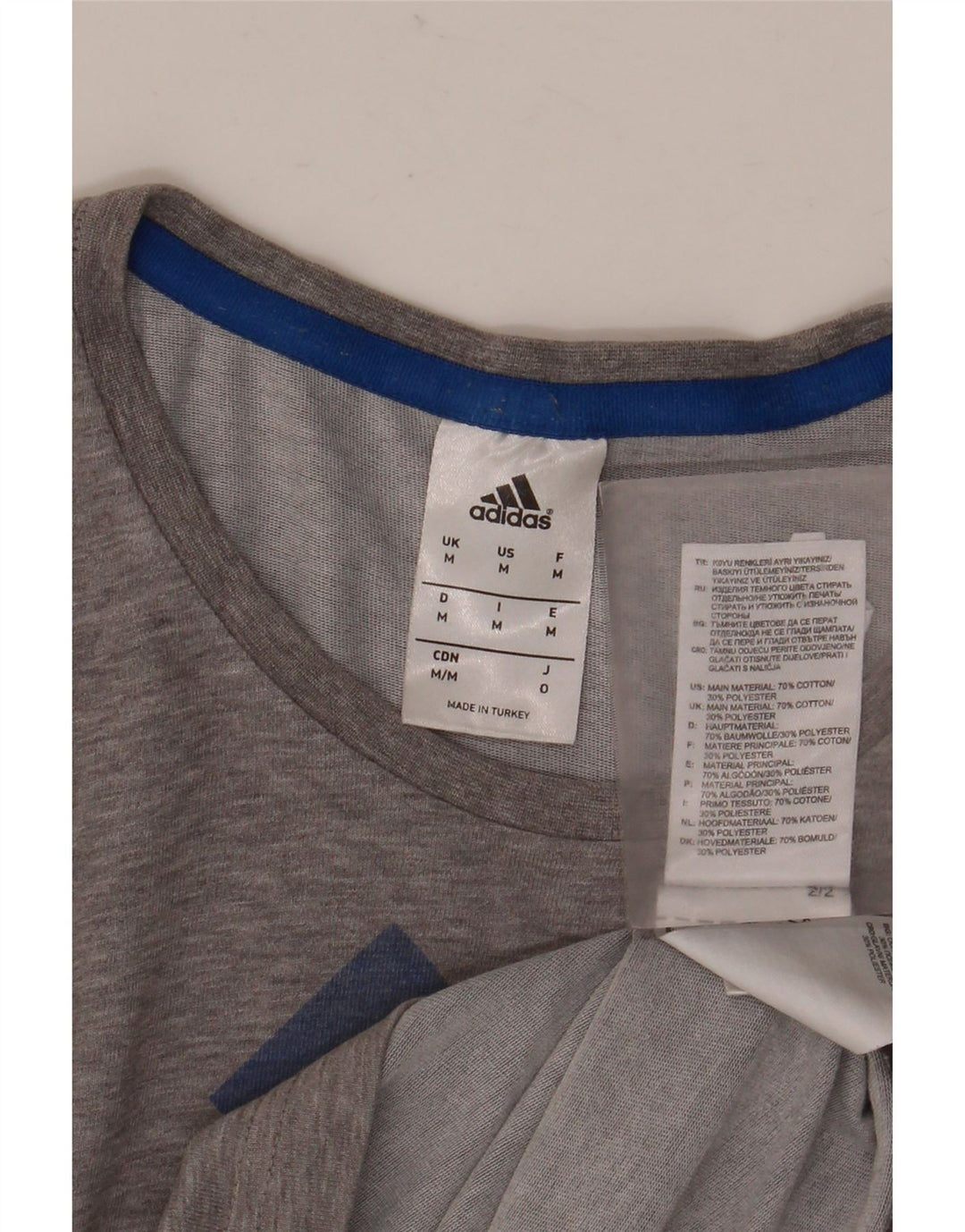 T-shirt grafica da uomo ADIDAS Top in cotone mélange grigio medio