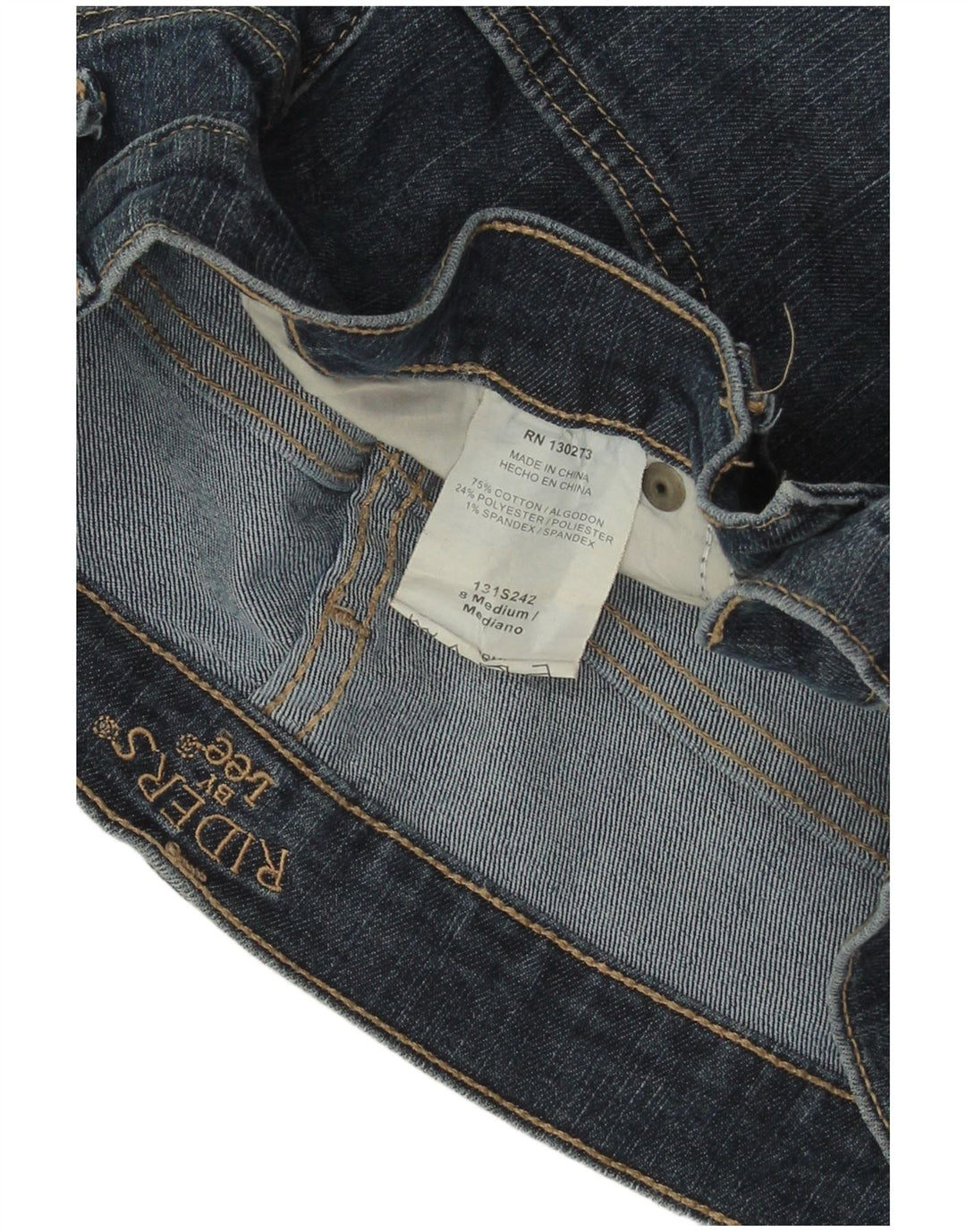 Jeans LEE Riders Capri da donna US 8 medio W30 L18 cotone blu