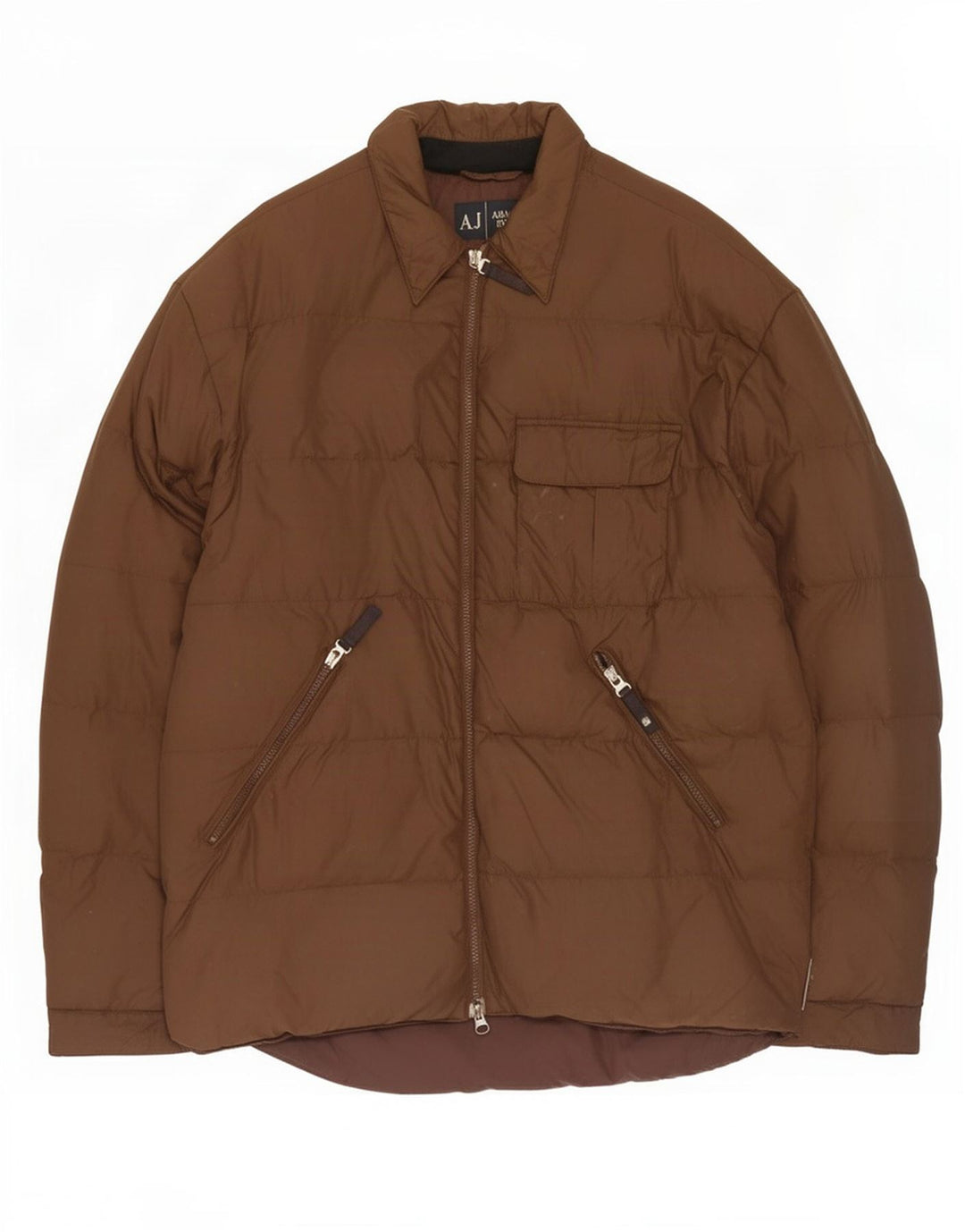Giacca imbottita da uomo Armani UK 44 2XL Poliammide marrone