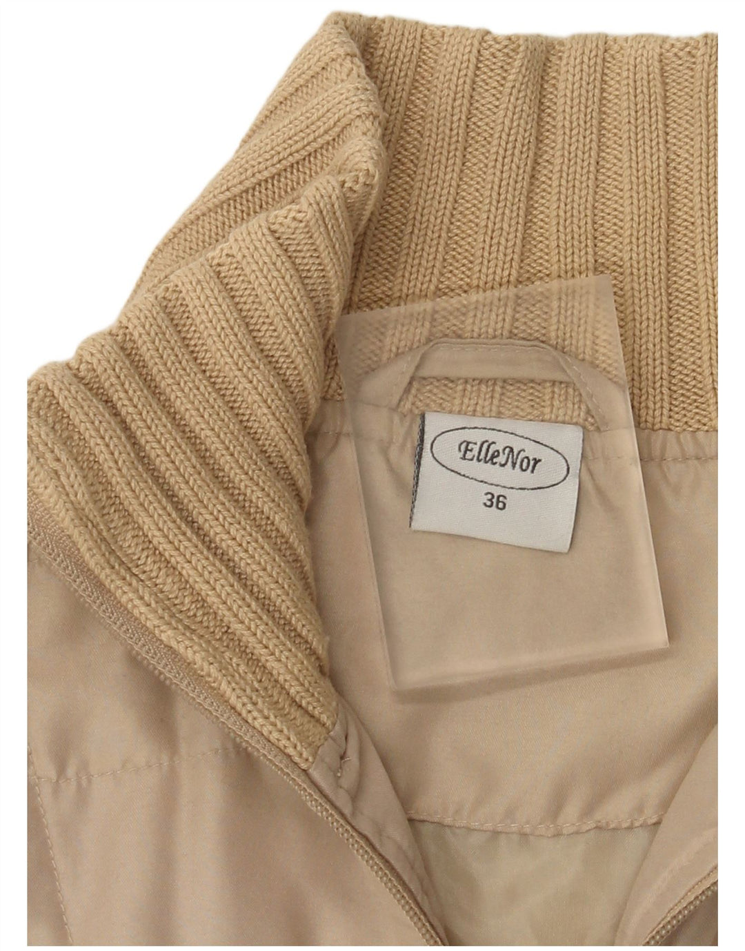 Giubbotto bomber vintage da donna EU 36 piccolo poliestere beige