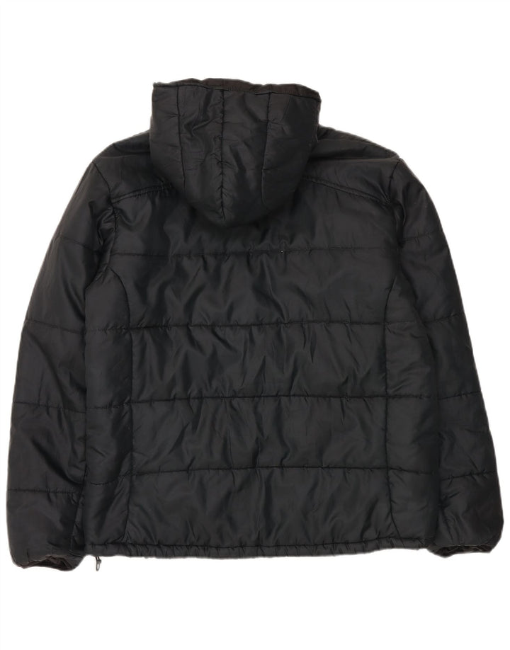 Giacca imbottita con cappuccio da uomo Weird Fish UK 38 poliestere nero medio