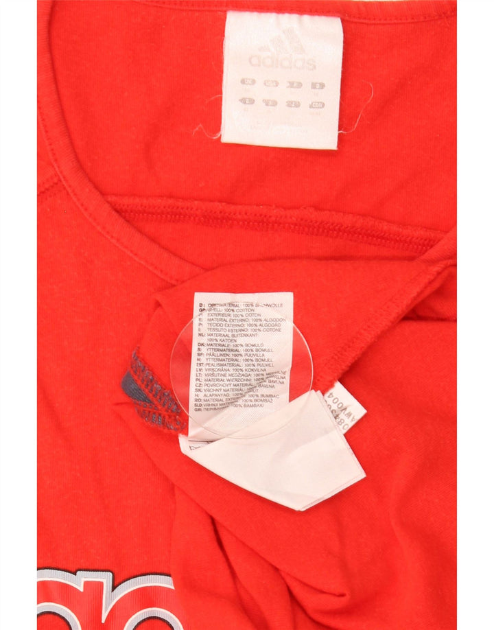 Canotta grafica da uomo ADIDAS, cotone color block rosso medio